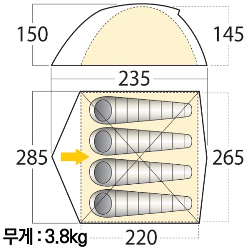 군토,[마운틴스미스] 베어 크릭 4 텐트