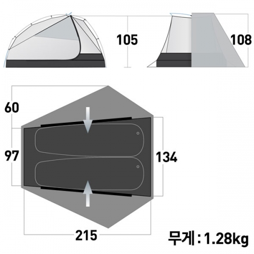 군토,[씨투써밋] 알토 TR2 플러스 UL 그린 텐트 (패브릭 이너/4계절,극동계용)