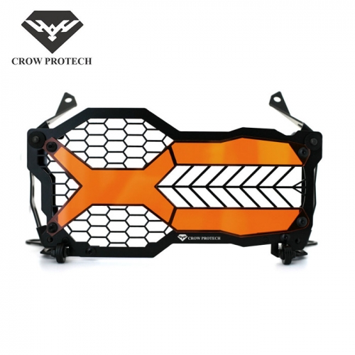 군토,[크로우프로텍] BMW R1250GS/GSA (2021~) X 헤드라이트 가드 - 블랙/오렌지