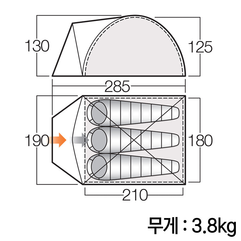 군토,[반고] 알파 300 블루 CLR 텐트