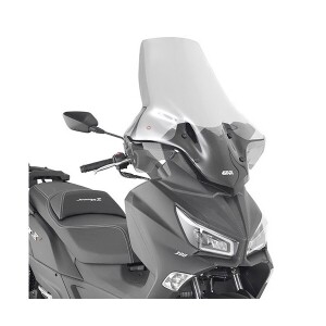 [기비] GIVI SYM 조이맥스 Z300 (19-20) / Z+300 (21-24) 전용 윈드스크린 (롱 투명, 78x70.5 cm) - 7056DT+D7058KIT