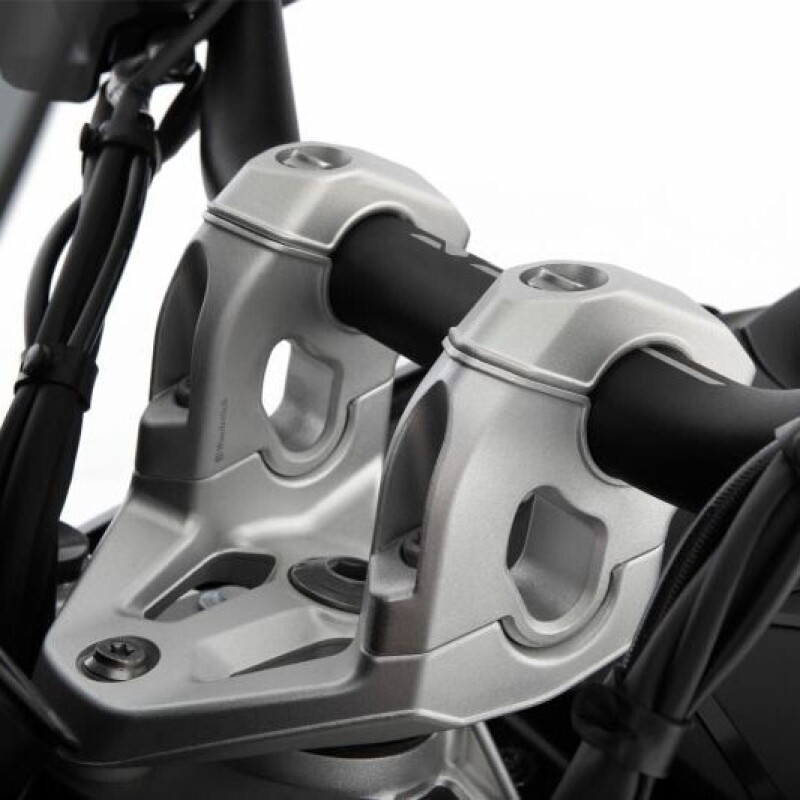 군토,[분덜리히] BMW R1300GS, GSA, RT (23-) 에르고 플러스 핸들바 라이저 - 실버 13300-000 (높이 38mm 증가, 당김 27mm)