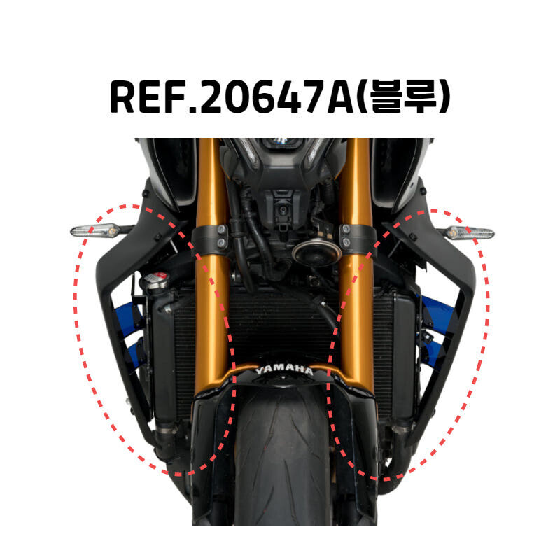 군토,[퓨익] 야마하 MT-09 / SP (21-23) 다운포스 네이키드 사이드 스포일러 PUIG 20647