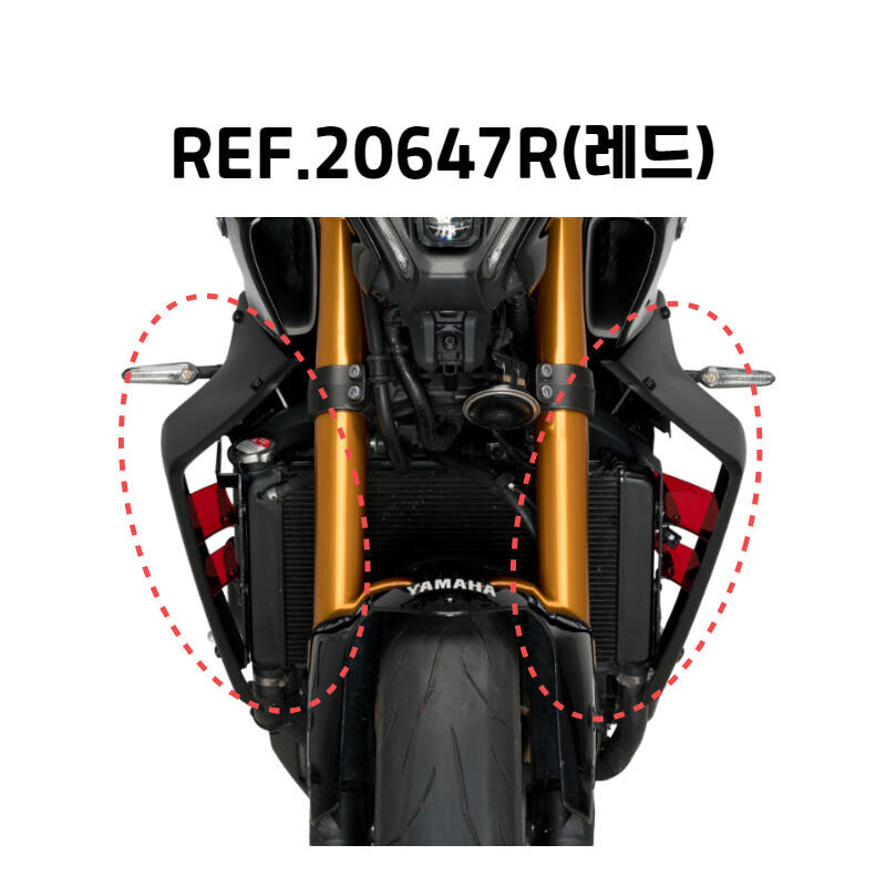군토,[퓨익] 야마하 MT-09 / SP (21-23) 다운포스 네이키드 사이드 스포일러 PUIG 20647