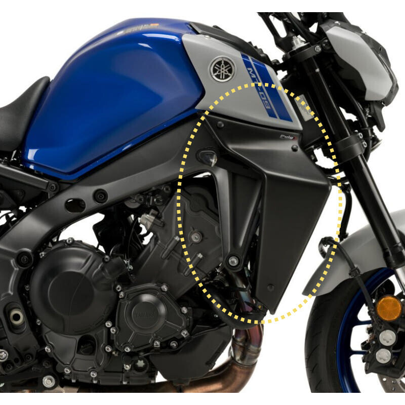 군토,[퓨익] 야마하 MT-09 / SP (21-23) 다운포스 네이키드 사이드 스포일러 PUIG 20647