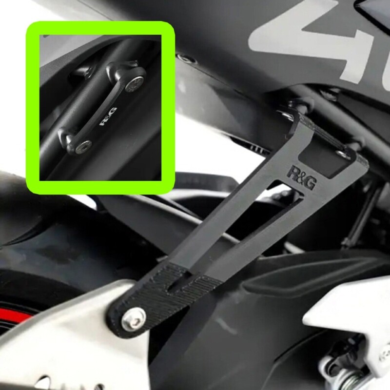 군토,[R&G] CF모토 450SR (23-) 머플러 행거 + 텐덤 스텝 커버(좌) 키트 EH0121BKA