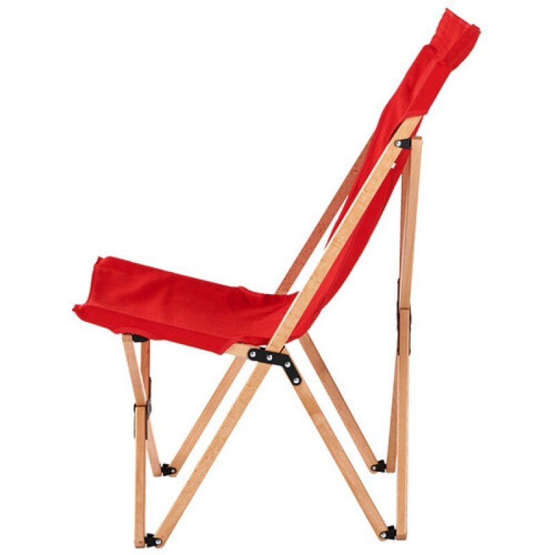 군토,[마운트리버] 릴렉스 우드 캔버스 체어 - 레드