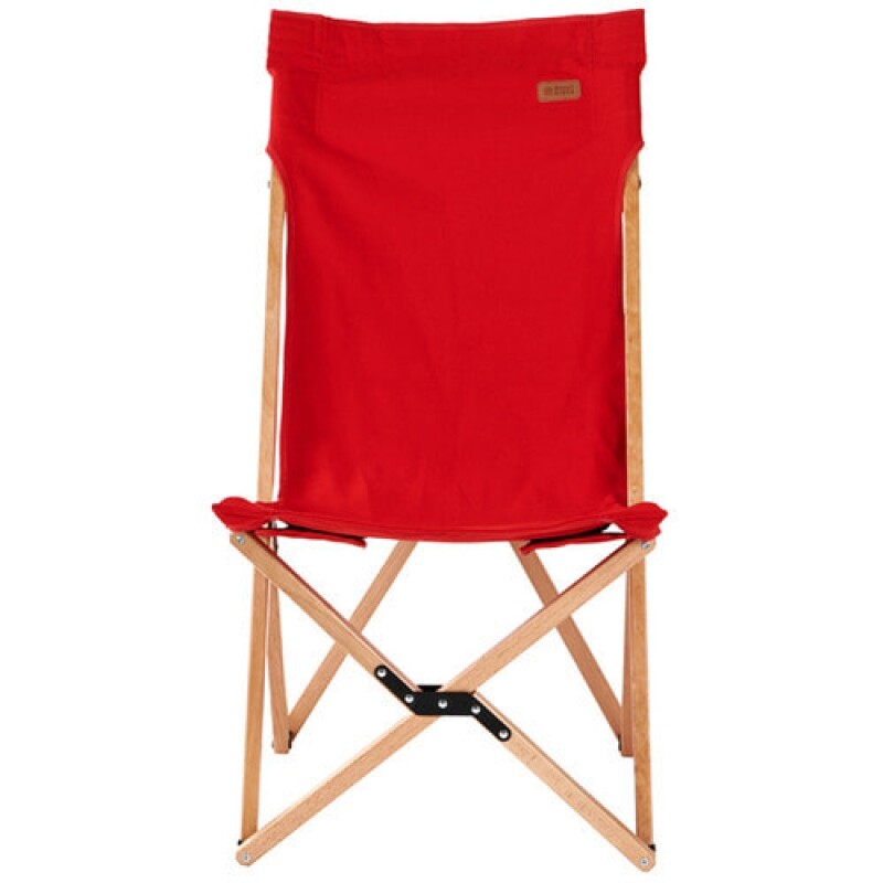 군토,[마운트리버] 릴렉스 우드 캔버스 체어 - 레드