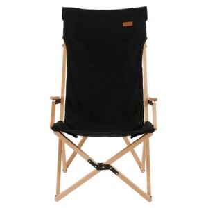 [마운트리버] 릴렉스 우드 캔버스 체어 팔걸이형 - 블랙