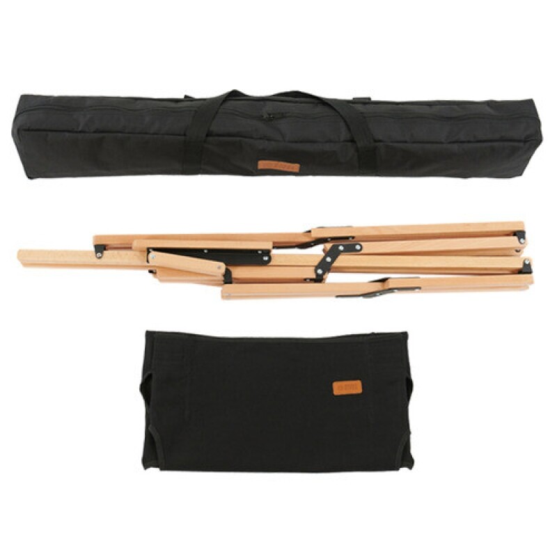 군토,[마운트리버] 릴렉스 우드 캔버스 체어 팔걸이형 - 블랙