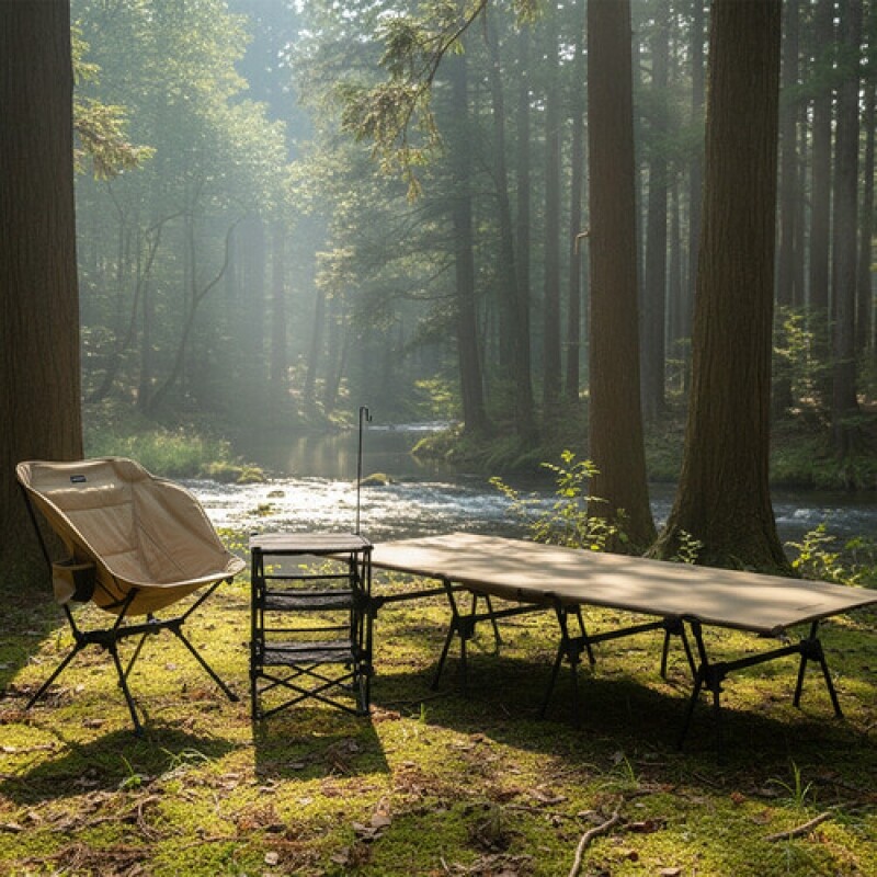 군토,[마운트리버] 경량 야전침대 뉴 와이드코트 80 - 탄