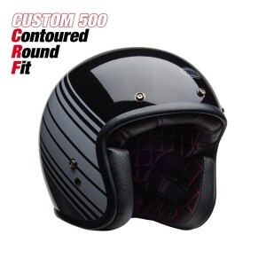 [BELL] 벨 커스텀 500 CRF 오픈페이스 헬멧 - 엣지 메탈릭 블랙/그레이