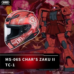 [쇼에이] Z-8 CHAR'S 자쿠 II TC-1 SHOEI X 기동전사 건담 콜라보 풀페이스 헬멧 (Z-8 CHAR'S ZAKU II TC-1 SHOEI X)